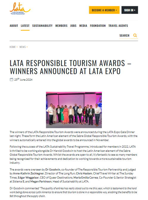 LATA Responsible Tourism Awards