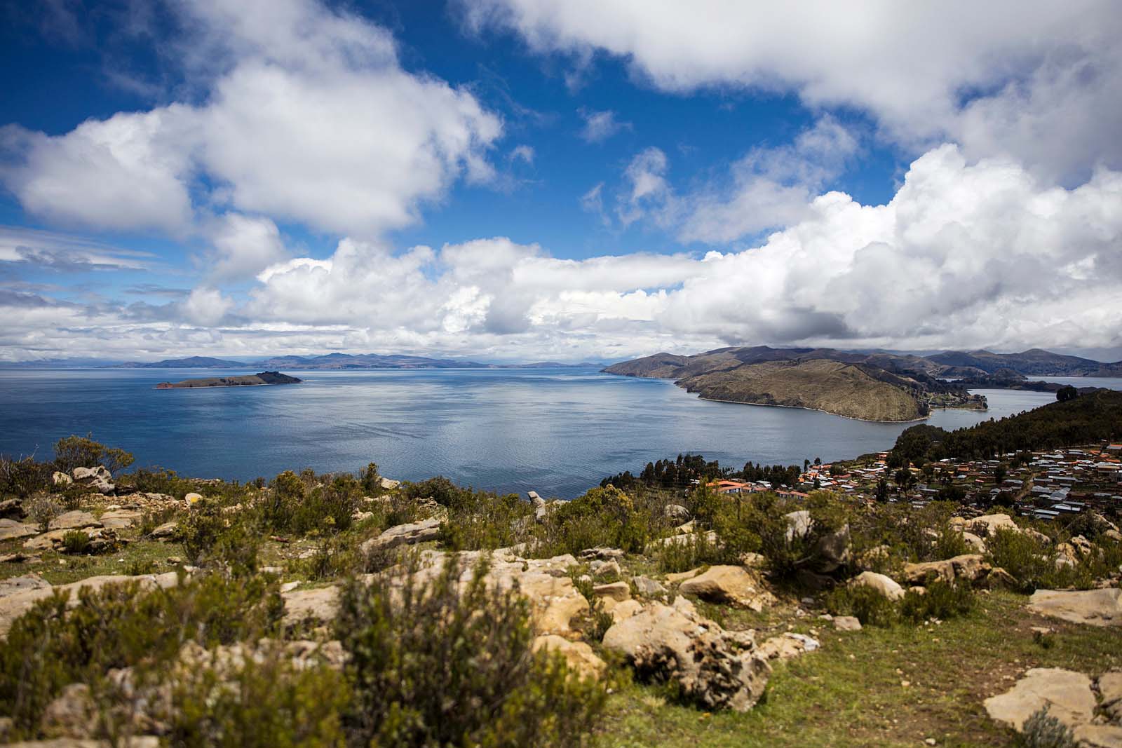 Sun Island on Lake Titicaca in Bolivia