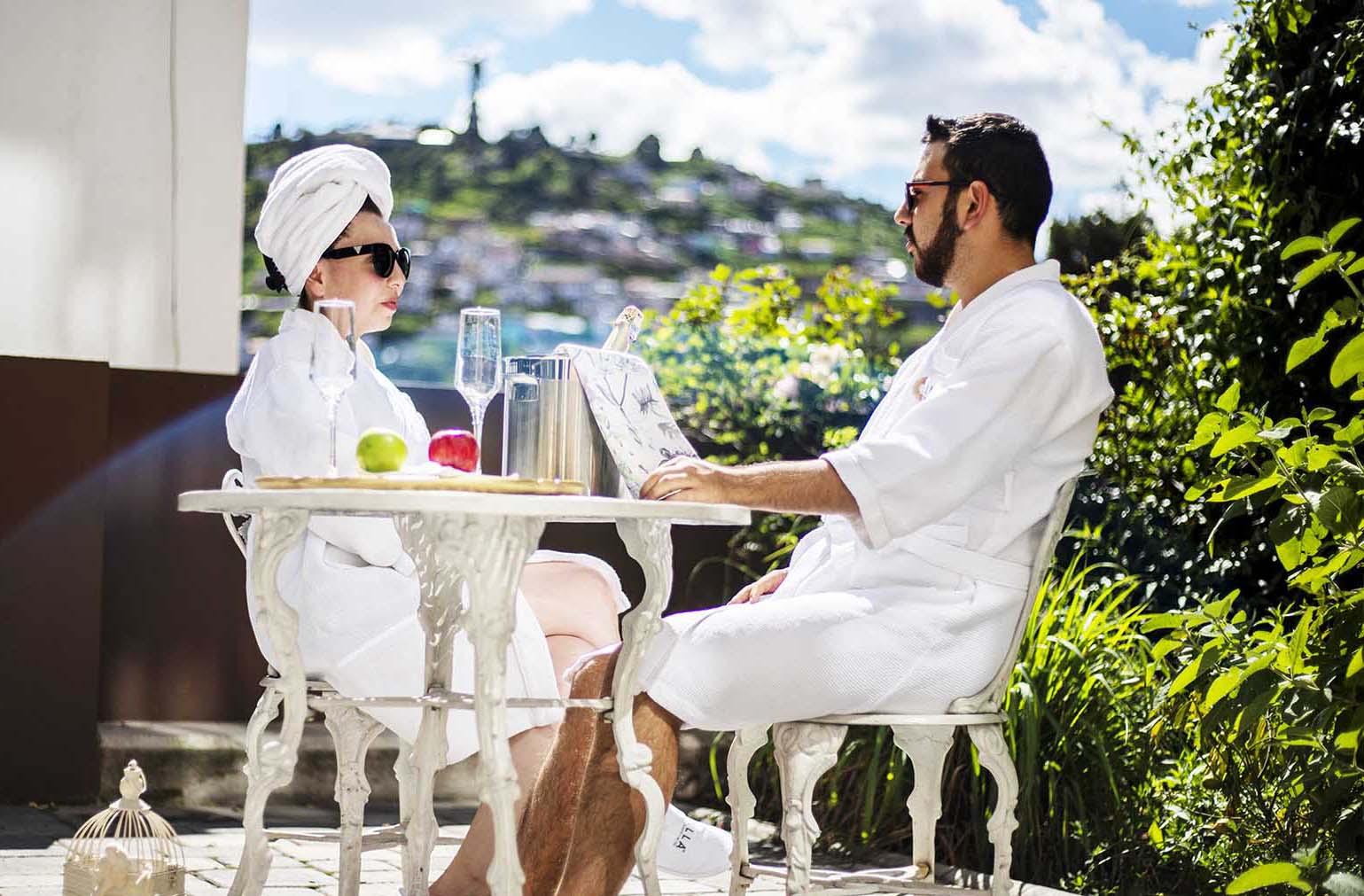 Guests on the terrace | Illa Experience Hotel