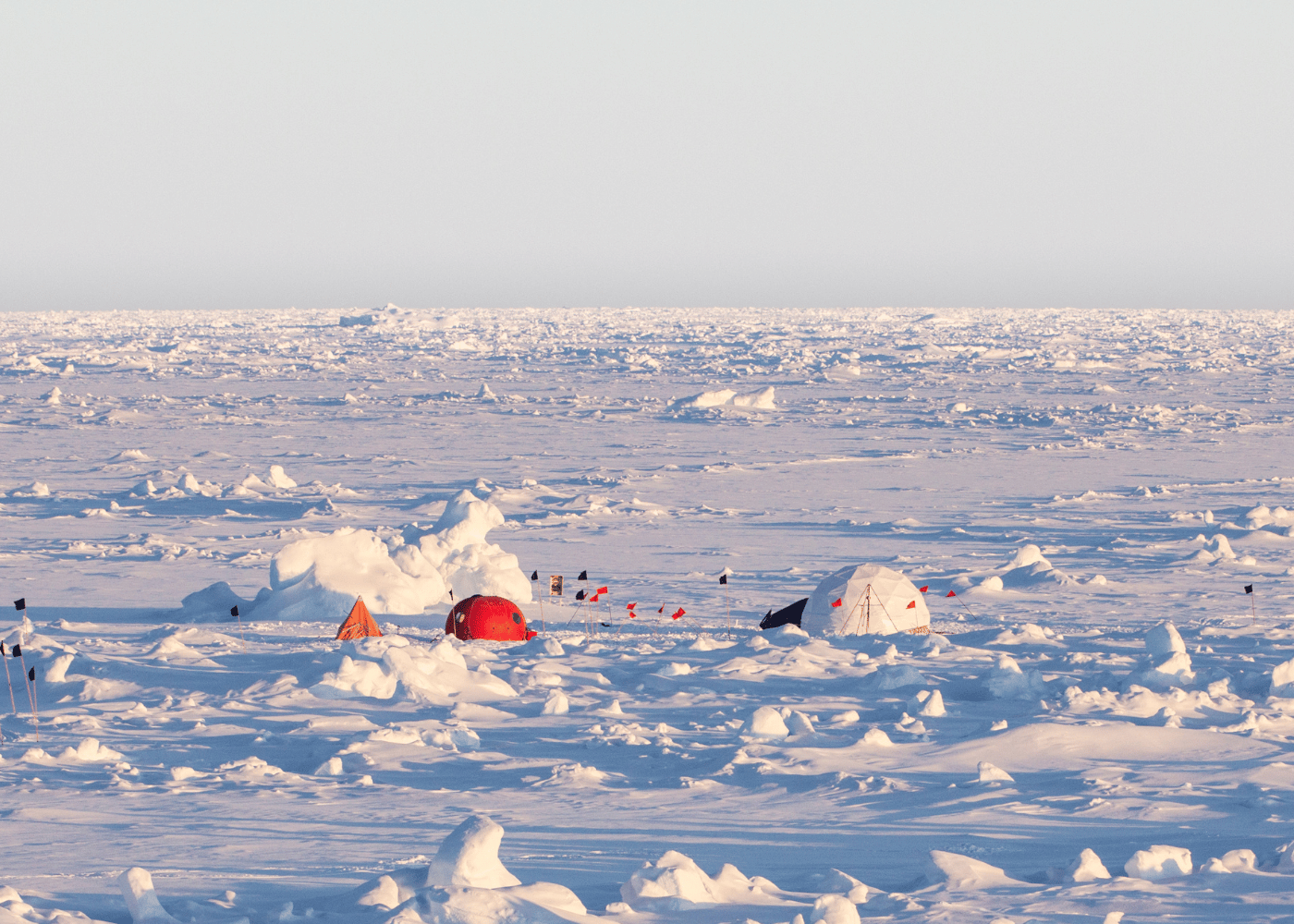 Ice camp in Antarctica