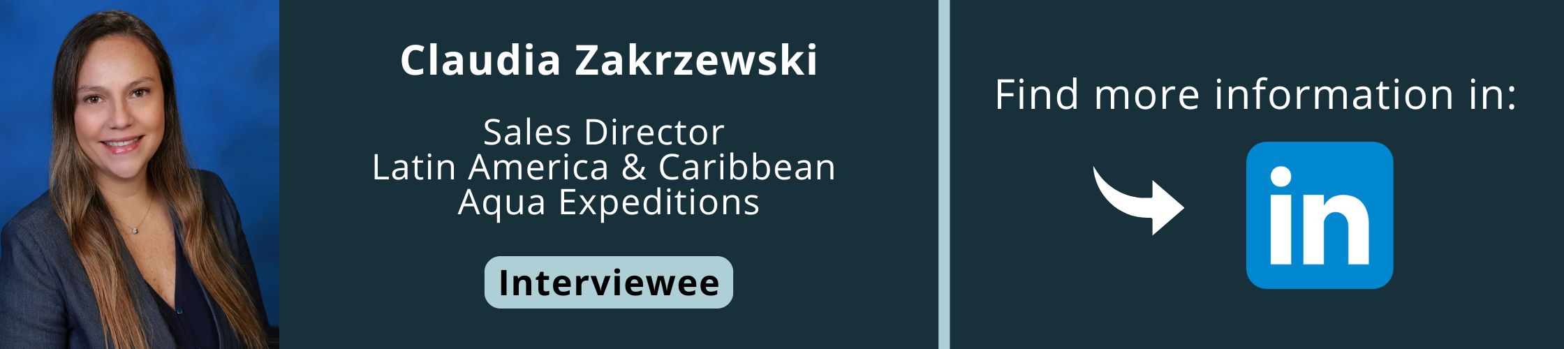 Claudia Zakrzewski Aqua Expeditions Social Network Profile Card