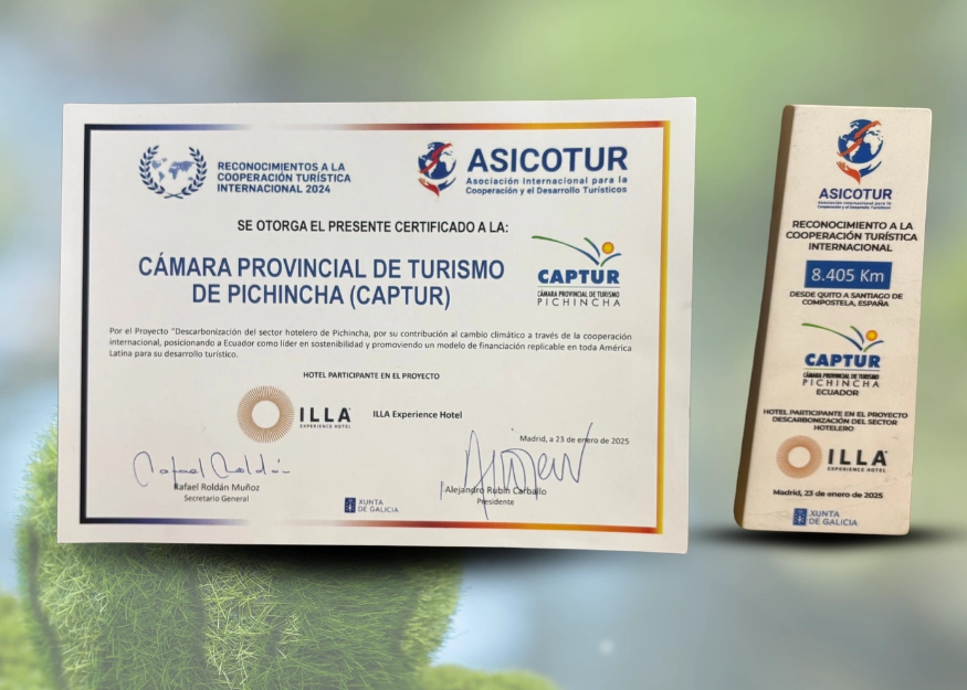 CAPTUR recognizes ILLA Experience Hotel in Quito for excellence in sustainable hospitality.