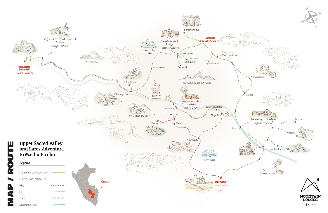 Sacred Valley to Machu Picchu_ An Uphill Trekking Adventure map